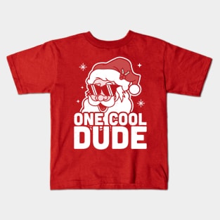 One Cool Dude Santa Claus with Sunglasses Funny Christmas Kids T-Shirt